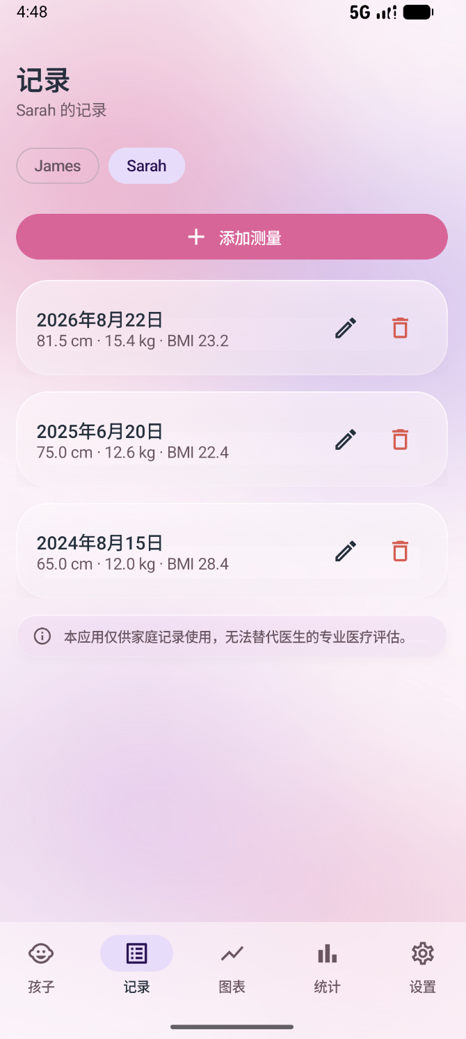 Growth Tracker – data backup